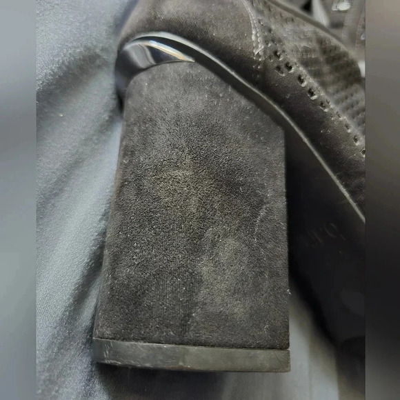 Bar III | Black Megan Perforated Peep Toe Booties Sz 9 - Picture 5 of 8